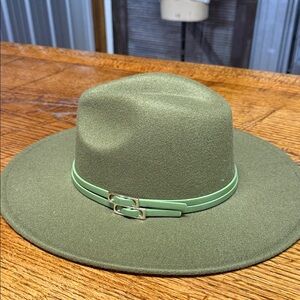 Olive Green Women's Fedora Hat